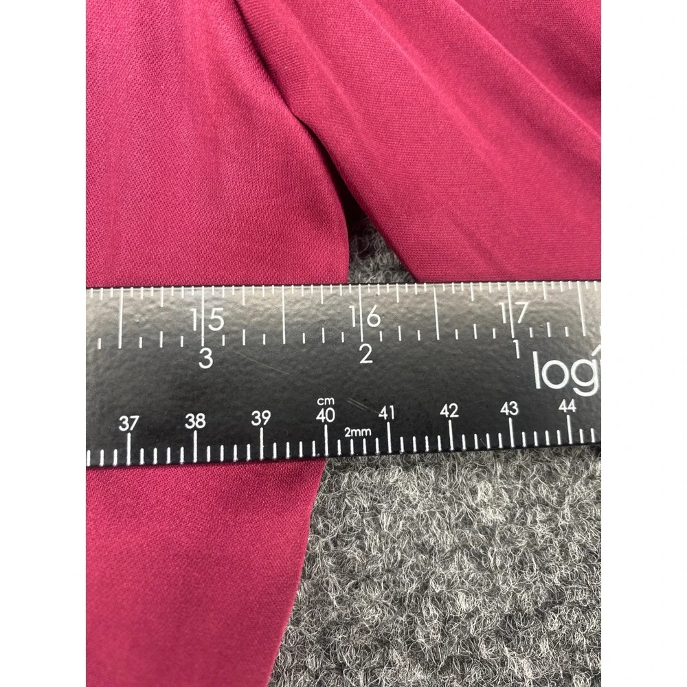 Banana Republic Smocked Waist Ruffle Midi Dress Women 8 Magenta Pink Long Sleeve